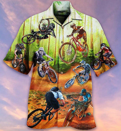 Bike Cycling I Would Rather Be On The Trails - Hawaiian Shirt - Owls Matrix LTD