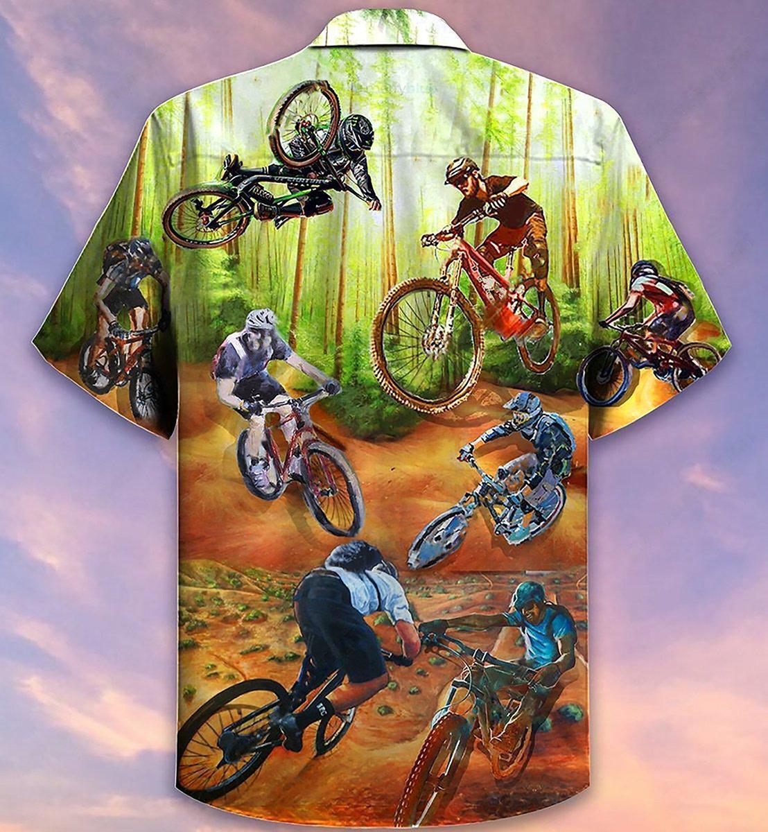 Bike Cycling I Would Rather Be On The Trails - Hawaiian Shirt - Owls Matrix LTD