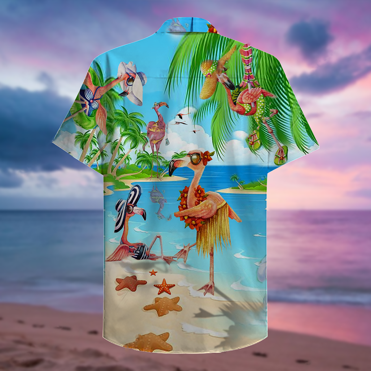Flamingo Love Beach Amazing - Hawaiian Shirt - Owls Matrix LTD