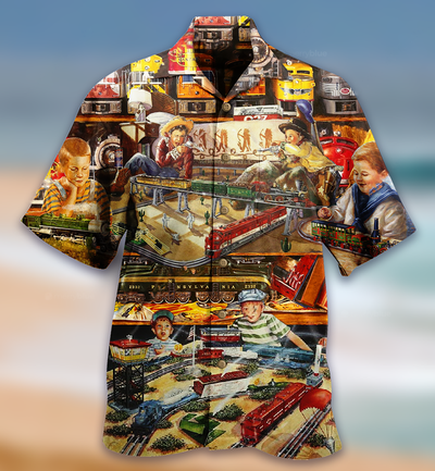 Train Toys Amazing Vintage Style - Hawaiian Shirt - Owls Matrix LTD