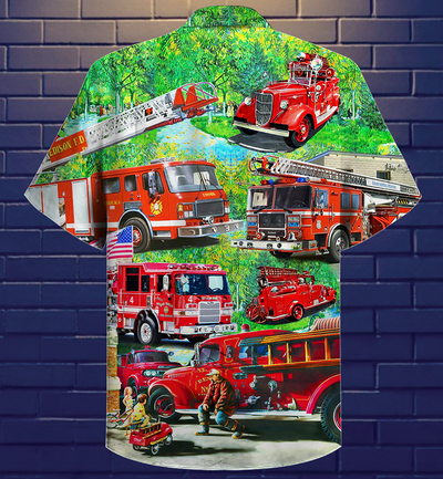 Firefighter Brave Just Like My Daddy - Hawaiian Shirt - Owls Matrix LTD