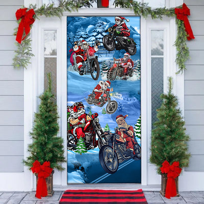 Christmas Driving With Santa Claus - Door Cover - Owls Matrix LTD