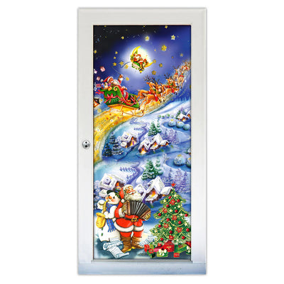 S (29.5''x78.7'') Christmas Santa Love Christmas Everytime - Door Cover - Owls Matrix LTD