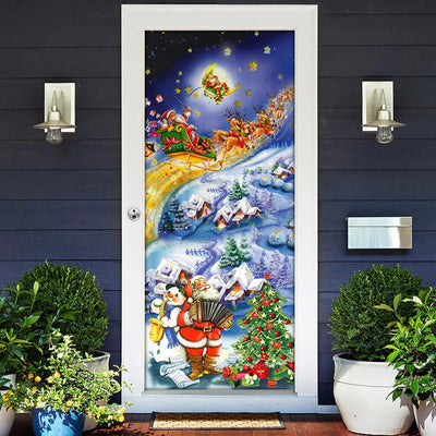 Christmas Santa Love Christmas Everytime - Door Cover - Owls Matrix LTD