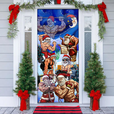 Christmas Merry Christmas Santa Stronger - Door Cover - Owls Matrix LTD