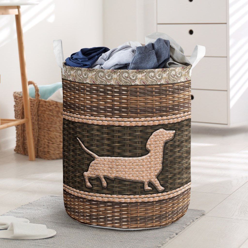 Dachshund Basic Style - Laundry Basket - Owls Matrix LTD