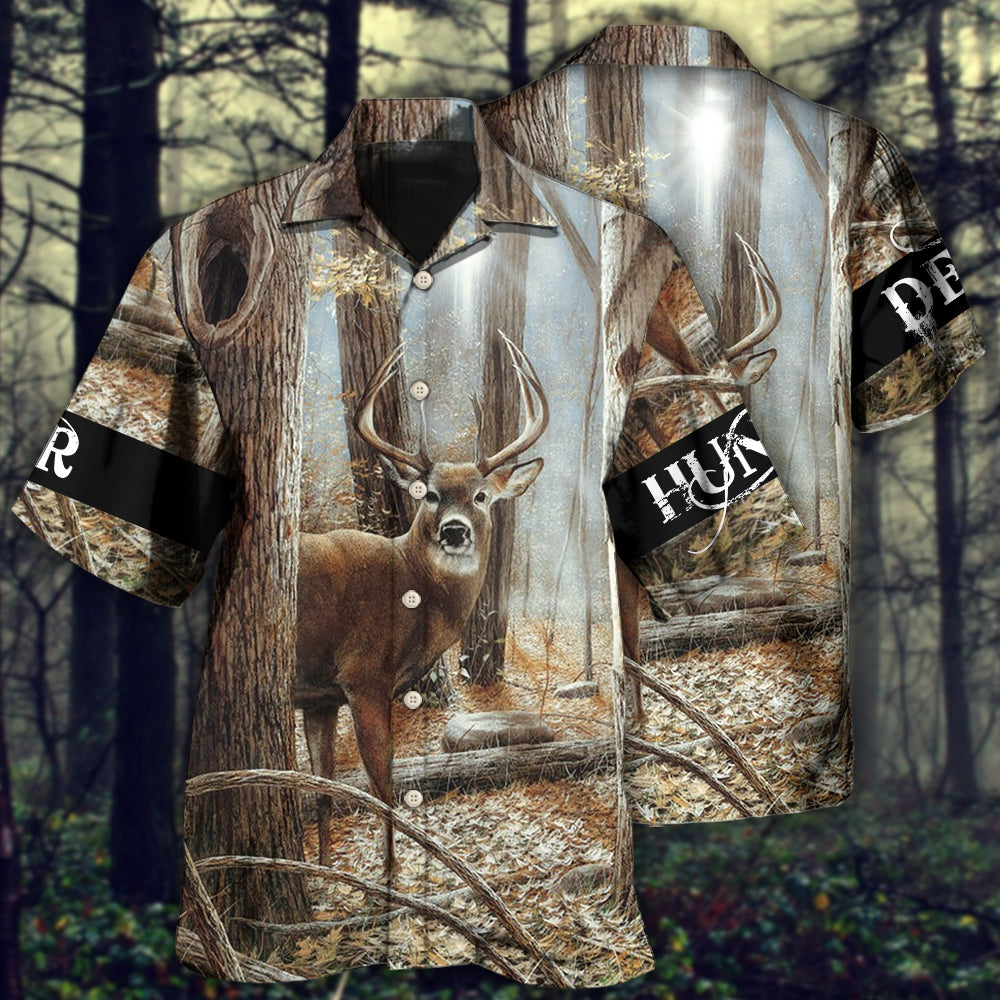 Hunting Deer Hunting Forest Cool - Hawaiian Shirt - Owls Matrix LTD