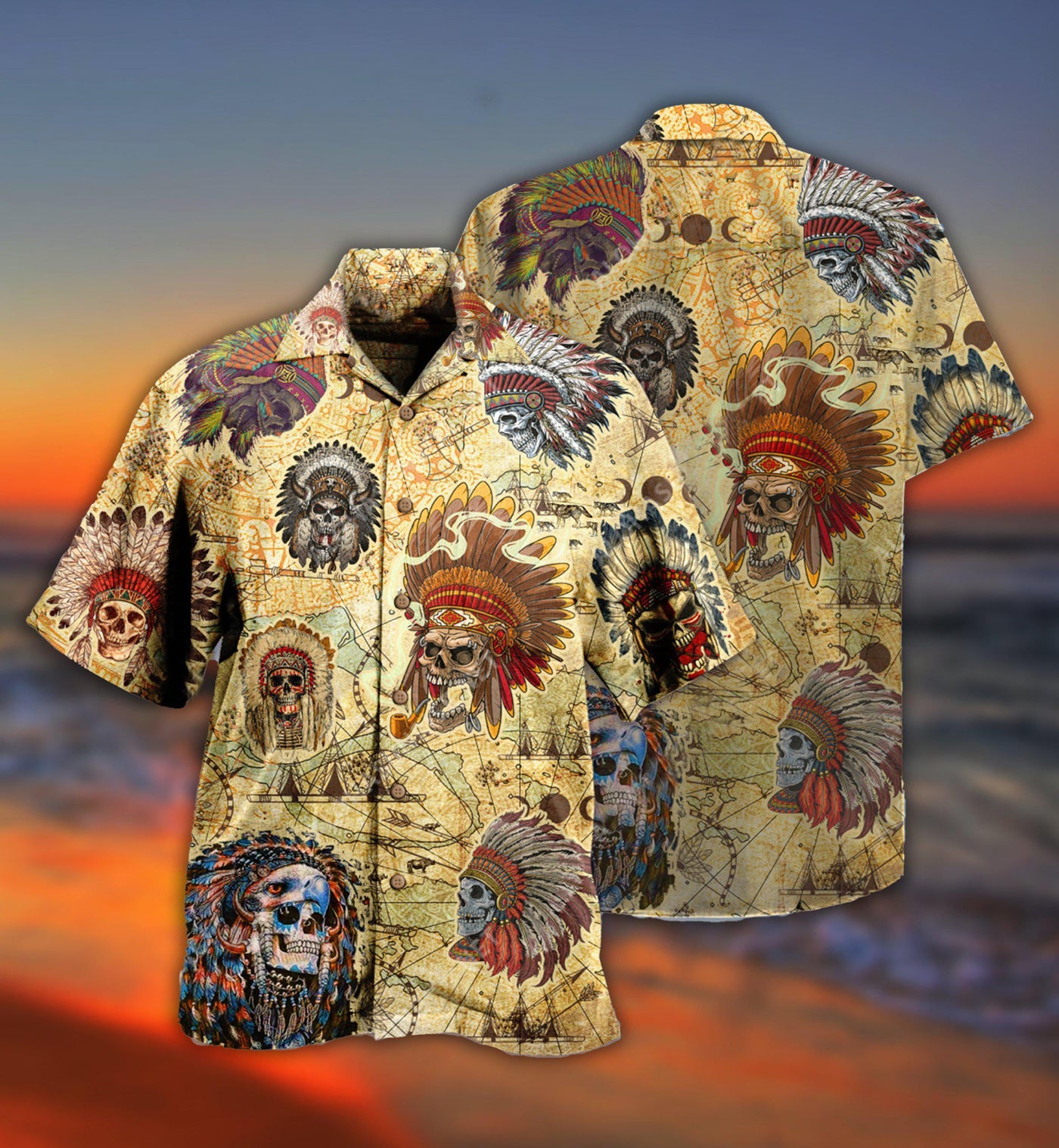 Native American Definitely Cool - Hawaiian Shirt - Owls Matrix LTD