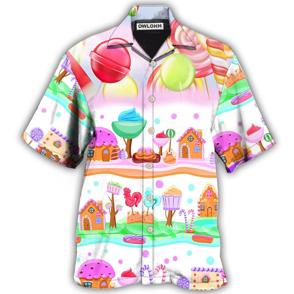 Hawaiian Shirt / Adults / S Food Dessert Colourful Cookies Candy Lolipop - Hawaiian Shirt - Owls Matrix LTD