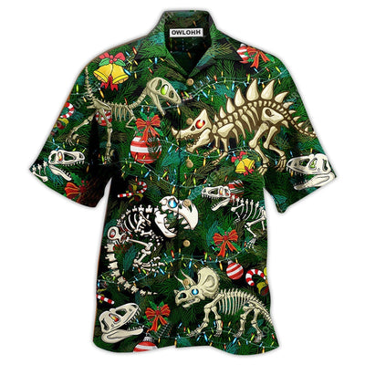 Hawaiian Shirt / Adults / S Dinosaur Dear Santa I Am A Dinosaur Christmas - Hawaiian Shirt - Owls Matrix LTD