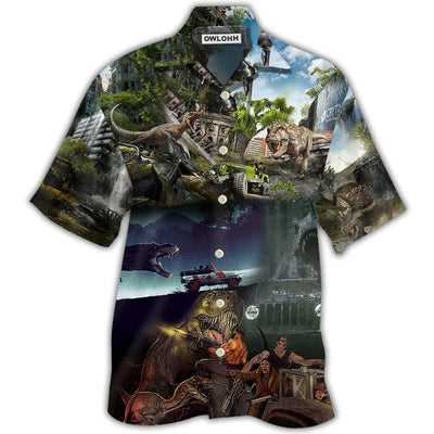 Hawaiian Shirt / Adults / S Dinosaur Jeep Strong Style - Hawaiian Shirt - Owls Matrix LTD
