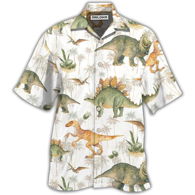 Hawaiian Shirt / Adults / S Dinosaur Strong Big Tropical Style - Hawaiian Shirt - Owls Matrix LTD
