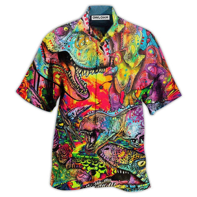 Hawaiian Shirt / Adults / S Dinosaur Wonderful World - Hawaiian Shirt - Owls Matrix LTD