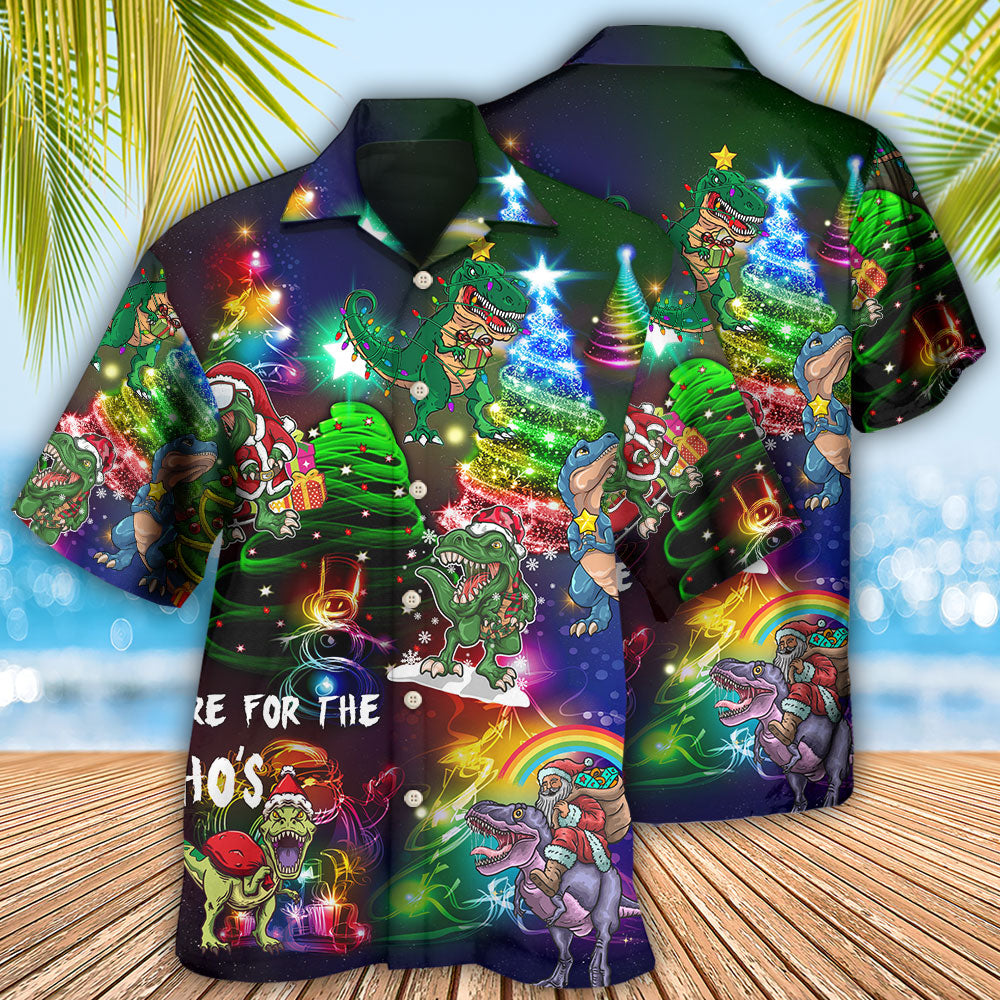 Dinosaur Bright In Christmas Night - Hawaiian Shirt - Owls Matrix LTD