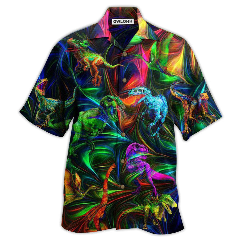 Hawaiian Shirt / Adults / S Dinosaur Amazing Love Neon Style - Hawaiian Shirt - Owls Matrix LTD