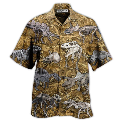 Hawaiian Shirt / Adults / S Dinosaur Cool Bone Style - Hawaiian Shirt - Owls Matrix LTD