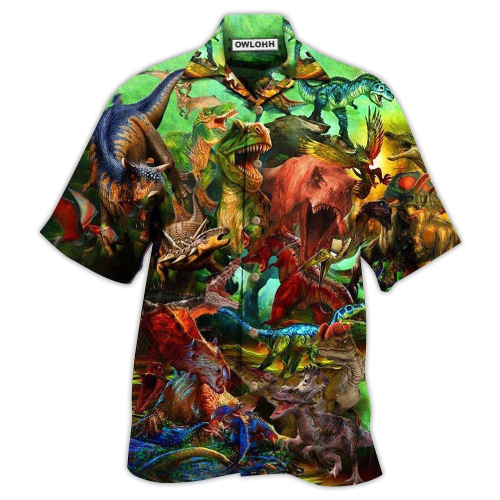 Hawaiian Shirt / Adults / S Dinosaur If History Repeats Itself Dinosaurs Will Survive - Hawaiian Shirt - Owls Matrix LTD