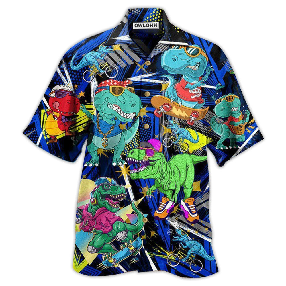Hawaiian Shirt / Adults / S Dinosaur Let The World Hear You - Hawaiian Shirt - Owls Matrix LTD