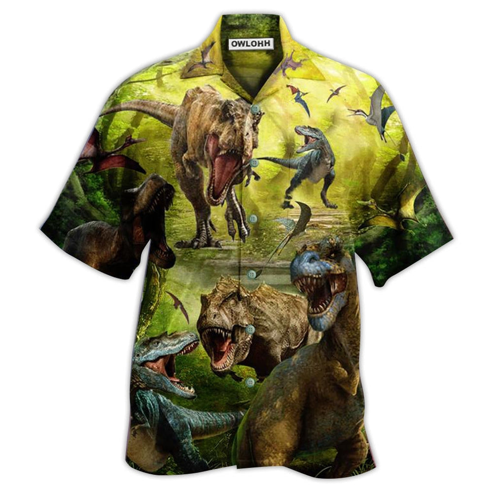 Hawaiian Shirt / Adults / S Dinosaur My Love Dinosaur World - Hawaiian Shirt - Owls Matrix LTD