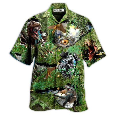 Hawaiian Shirt / Adults / S Dinosaur T-rex Just Wanna - Hawaiian Shirt - Owls Matrix LTD