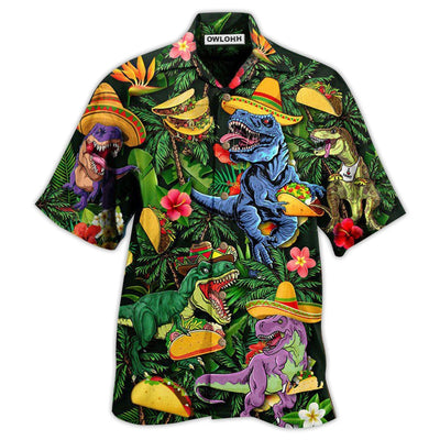Hawaiian Shirt / Adults / S Dinosaur Taco Funny T-rex - Hawaiian Shirt - Owls Matrix LTD