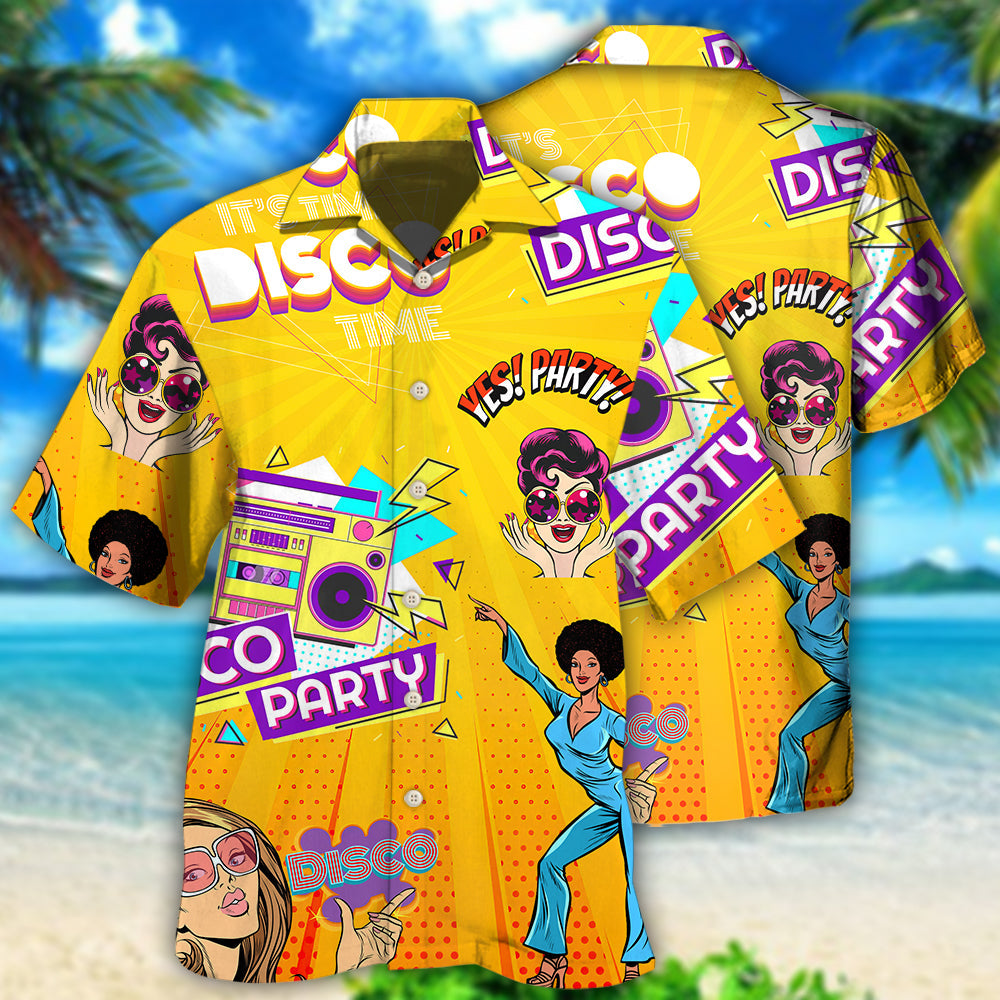 Disco It's Time To Party - Hawaiian Shirt - Owls Matrix LTD