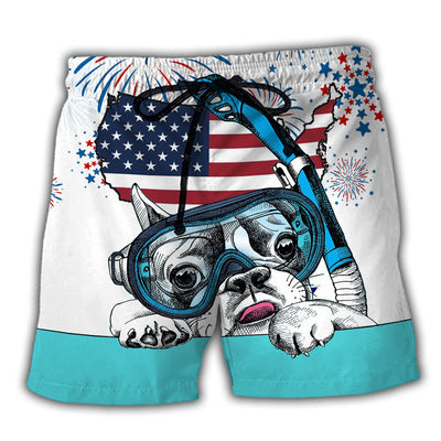 Beach Short / Adults / S Diving Independence Day America - Beach Short - Owls Matrix LTD