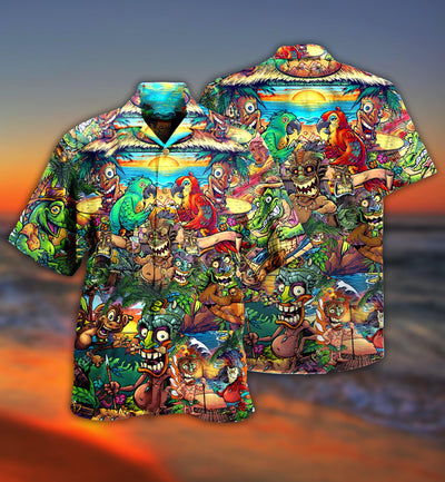 Tiki Do You Have The Aloha Spirit - Hawaiian Shirt - Owls Matrix LTD