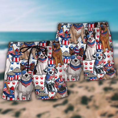 Dog Independence Day Dogs - Beach Short - Owls Matrix LTD
