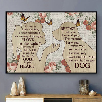 Dog Love At The First Sight In Your Heart - Horizontal Poster - Owls Matrix LTD