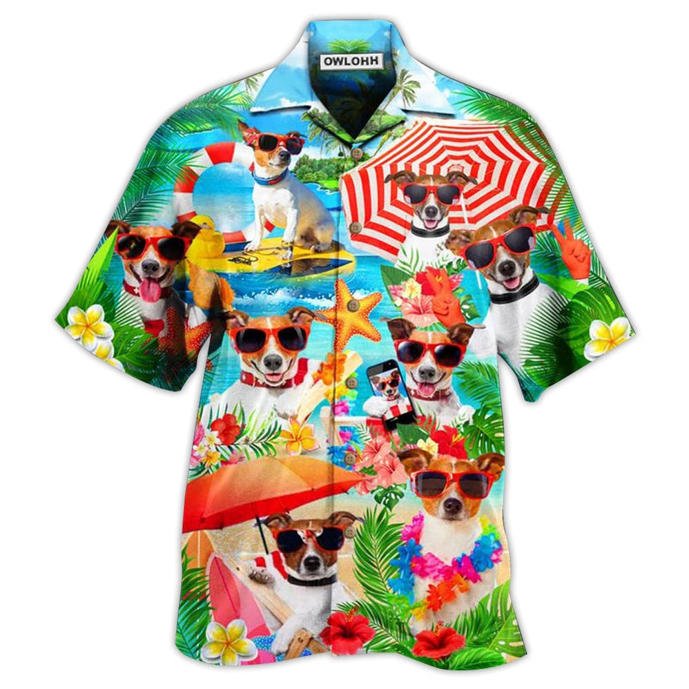 Hawaiian Shirt / Adults / S Jack Russell Terrier Dog Love Beach - Hawaiian Shirt - Owls Matrix LTD
