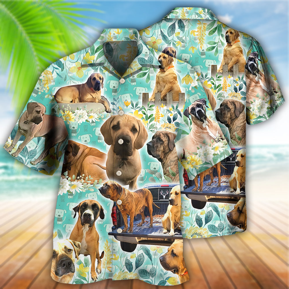 Dog Love Dog Floral - Hawaiian Shirt - Owls Matrix LTD