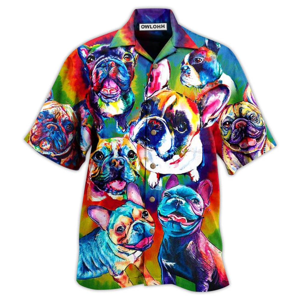 Hawaiian Shirt / Adults / S Pitbull Love Color Painting - Hawaiian Shirt - Owls Matrix LTD