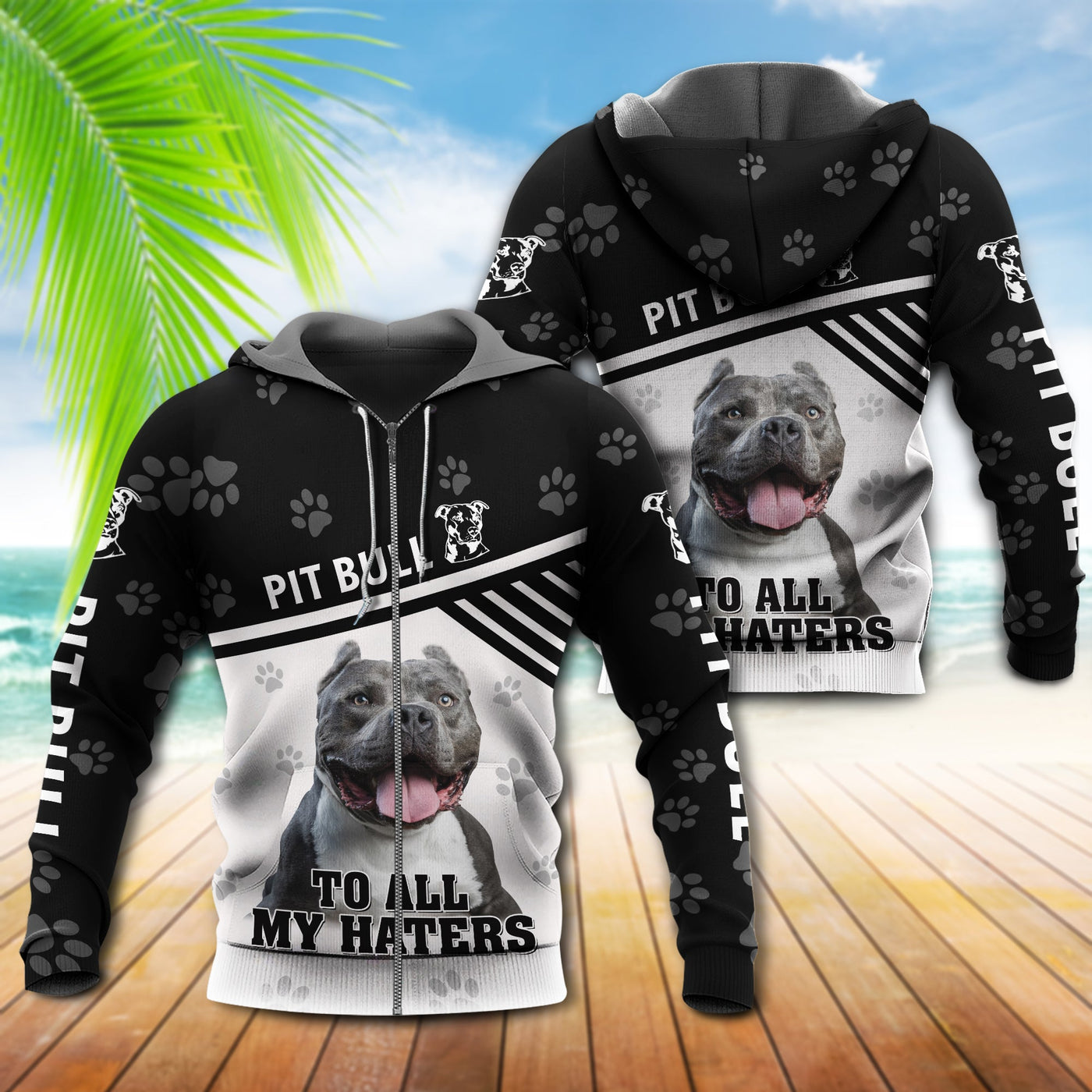 Dog Pitbull To All My Haters - Hoodie - Owls Matrix LTD