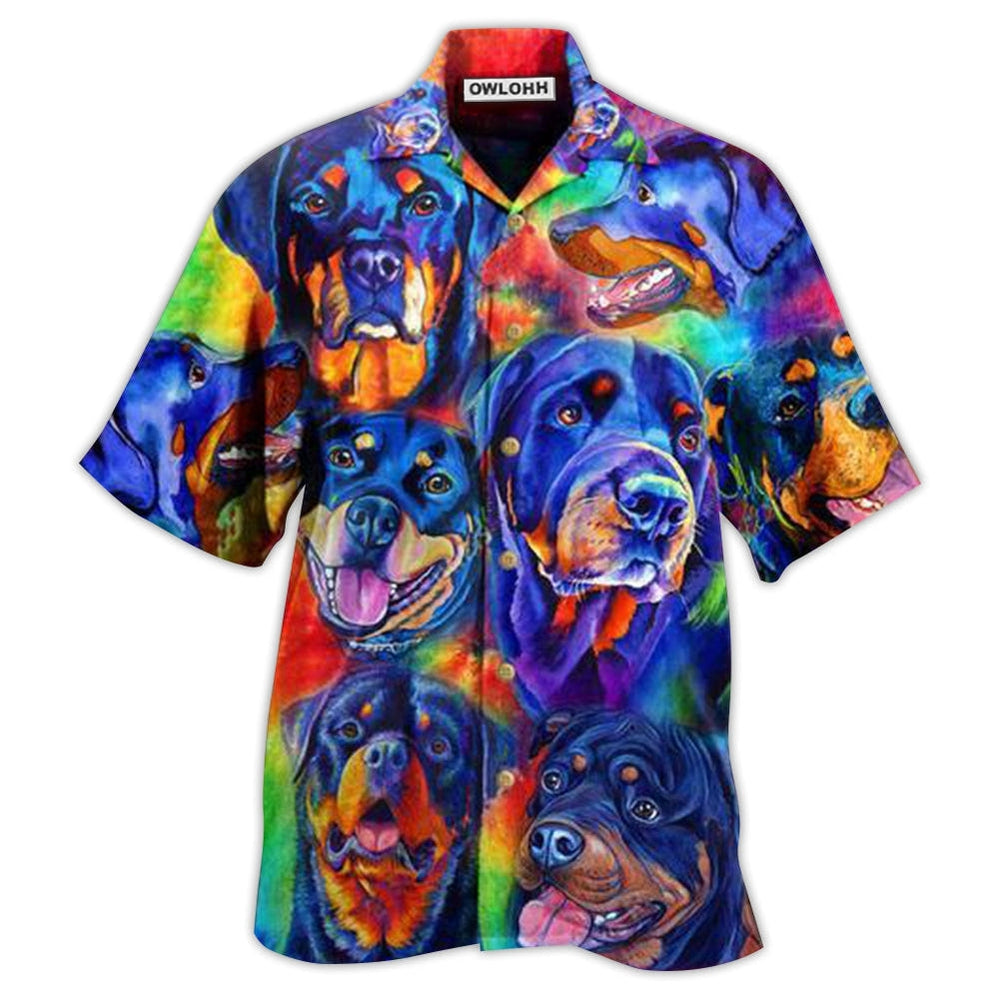 Hawaiian Shirt / Adults / S Rottweiler Needs You And Love - Hawaiian Shirt - Owls Matrix LTD