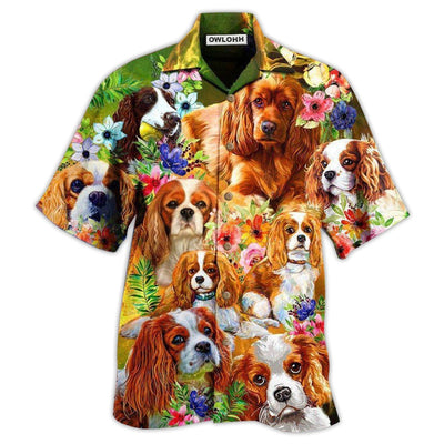 Hawaiian Shirt / Adults / S Cavalier King Charles Spaniel Dog The Best Therapy Has Fur And Four Legs - Hawaiian Shirt - Owls Matrix LTD