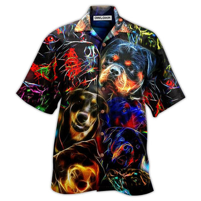 Hawaiian Shirt / Adults / S Rottweiler Dogs Bubby Style - Hawaiian Shirt - Owls Matrix LTD