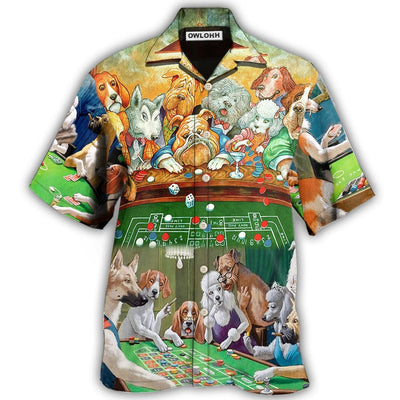 Hawaiian Shirt / Adults / S Dog Casino Play So Many Funny - Hawaiian Shirt - Owls Matrix LTD