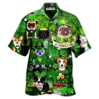 Hawaiian Shirt / Adults / S Irish Dogs Love Irish - Hawaiian Shirt - Owls Matrix LTD