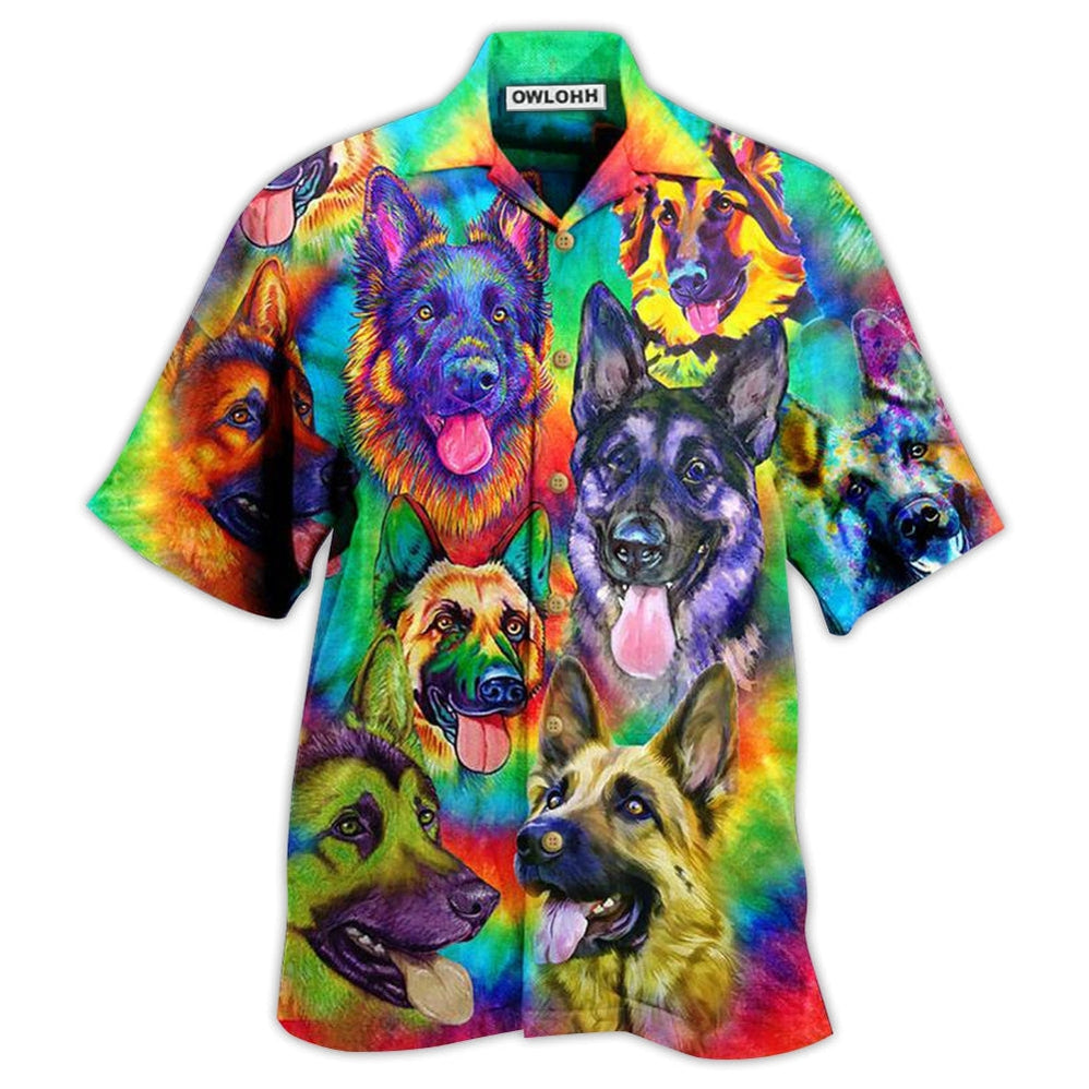 Hawaiian Shirt / Adults / S German Shepherd Dogs Love Summer Colorful - Hawaiian Shirt - Owls Matrix LTD