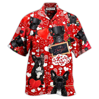 Hawaiian Shirt / Adults / S French Bulldog Dogs Love You - Hawaiian Shirt - Owls Matrix LTD