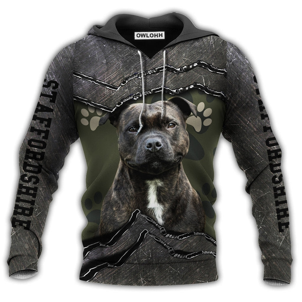 Unisex Hoodie / S Dog Staffordshire Bull Terrier My Friend For Whole Life - Hoodie - Owls Matrix LTD