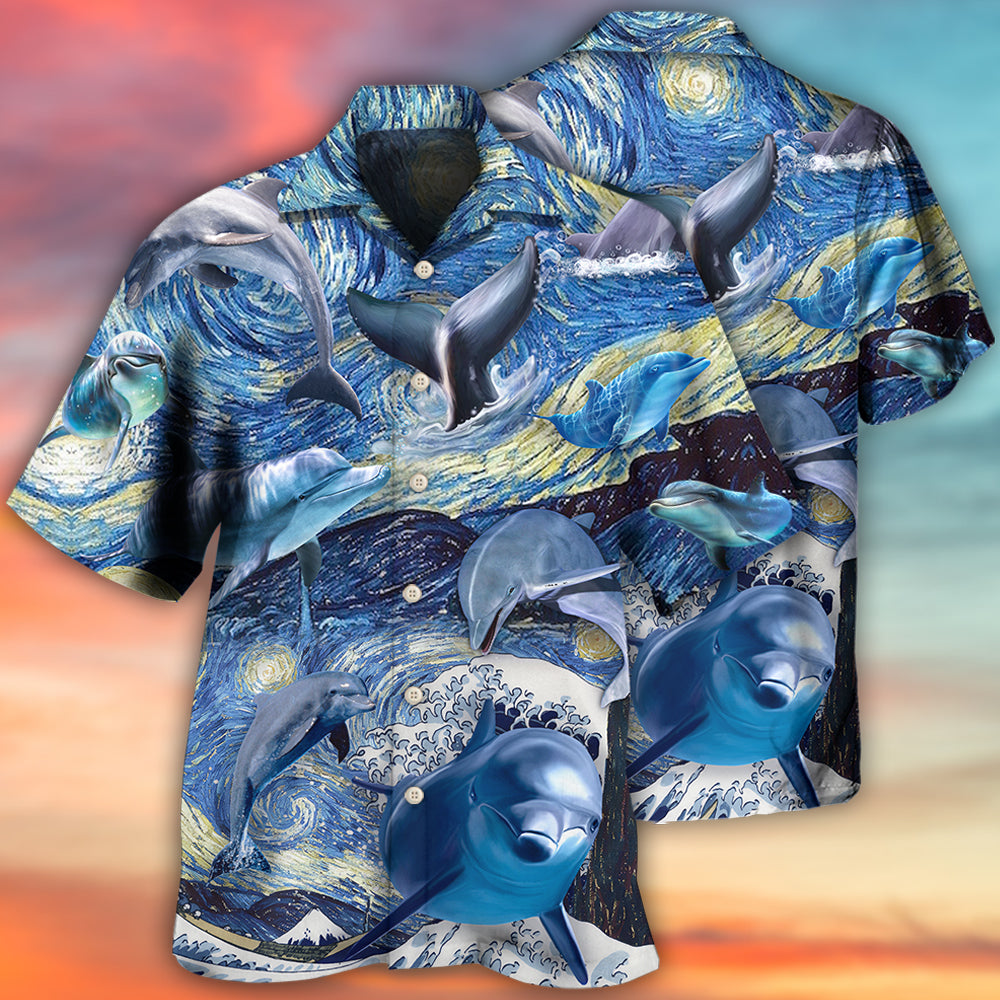 Dolphin Love His Friend - Hawaiian Shirt - Owls Matrix LTD