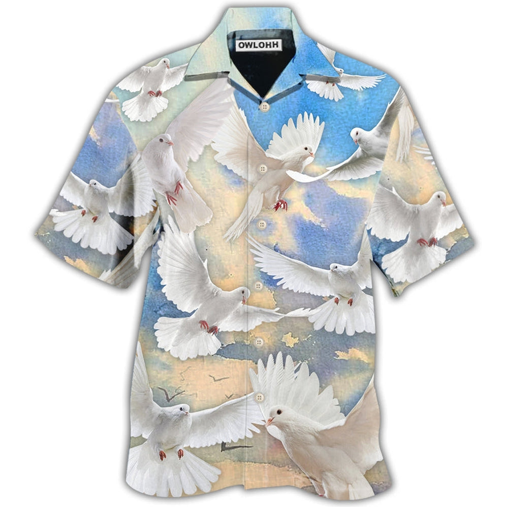 Hawaiian Shirt / Adults / S Dove Blue Sky - Hawaiian Shirt - Owls Matrix LTD