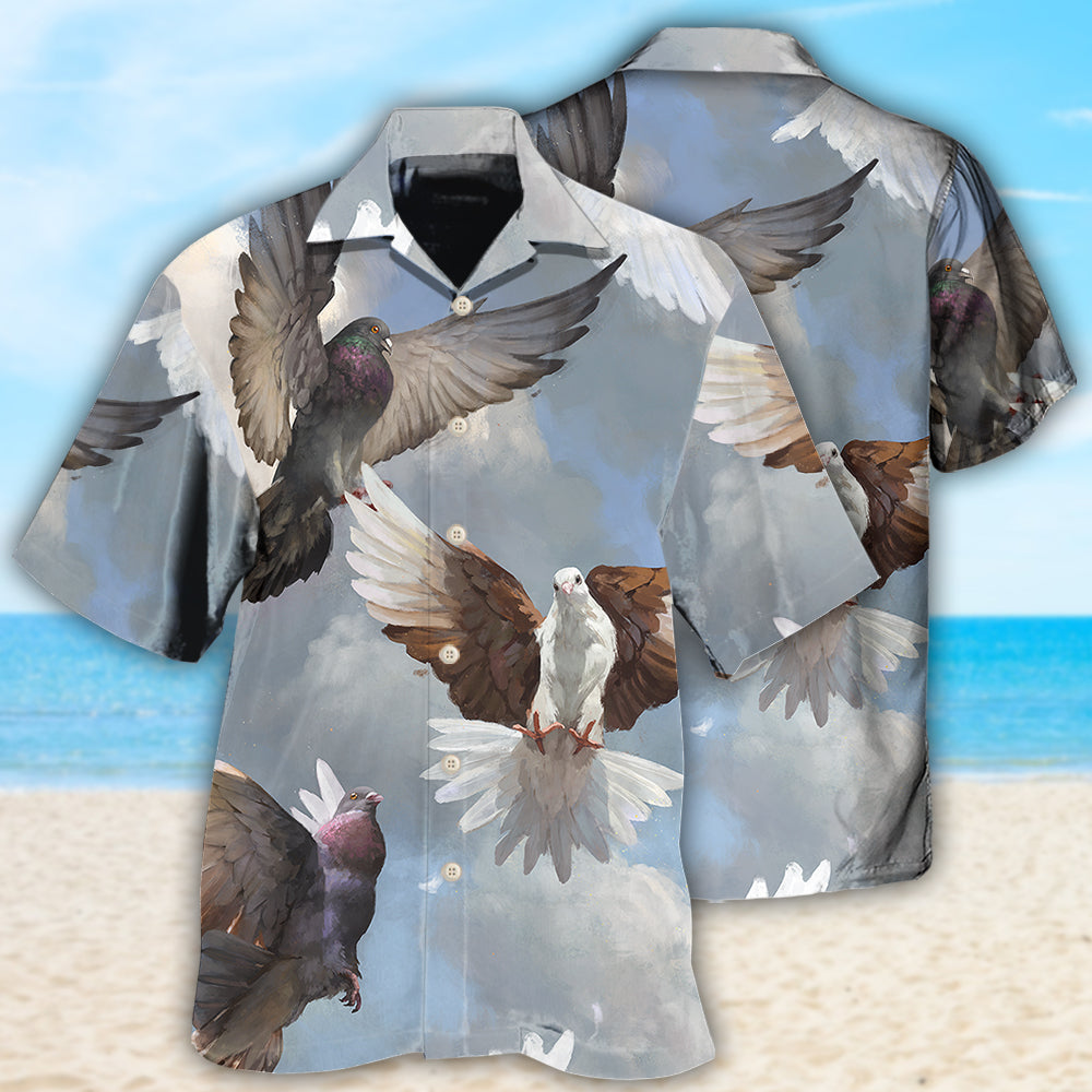 Dove Beautiful Dove Fly To Sky - Hawaiian Shirt - Owls Matrix LTD