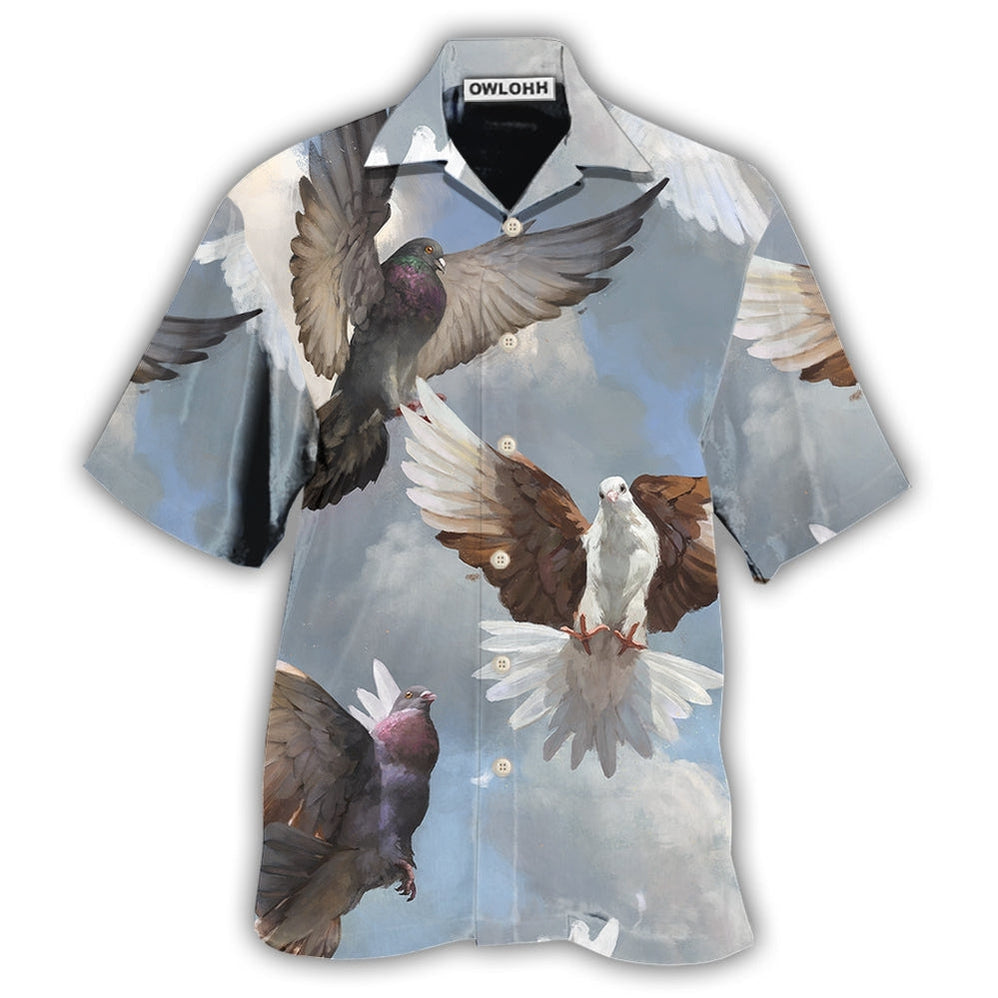 Hawaiian Shirt / Adults / S Dove Beautiful Dove Fly To Sky - Hawaiian Shirt - Owls Matrix LTD