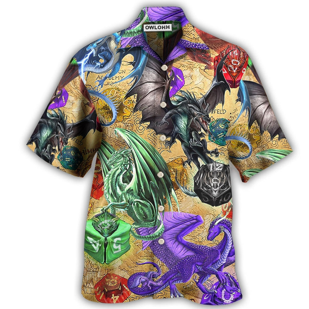 Hawaiian Shirt / Adults / S Dragon D20 Love Life Amazing Style - Hawaiian Shirt - Owls Matrix LTD