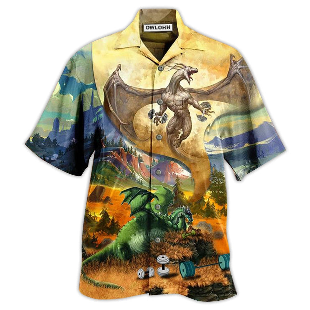 Hawaiian Shirt / Adults / S Dragon Gymer Love Life So Cool - Hawaiian Shirt - Owls Matrix LTD