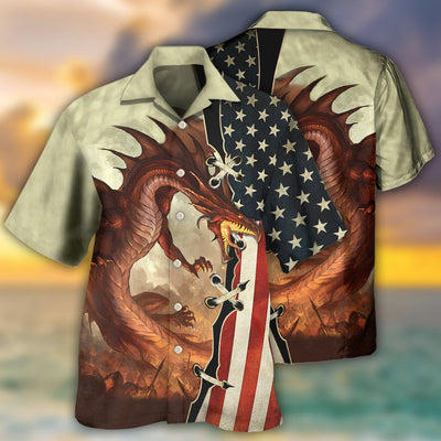 Dragon Independence Day - Hawaiian Shirt - Owls Matrix LTD