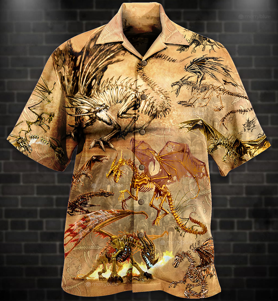 Dragon Skull Love Life Love Desert - Hawaiian Shirt - Owls Matrix LTD